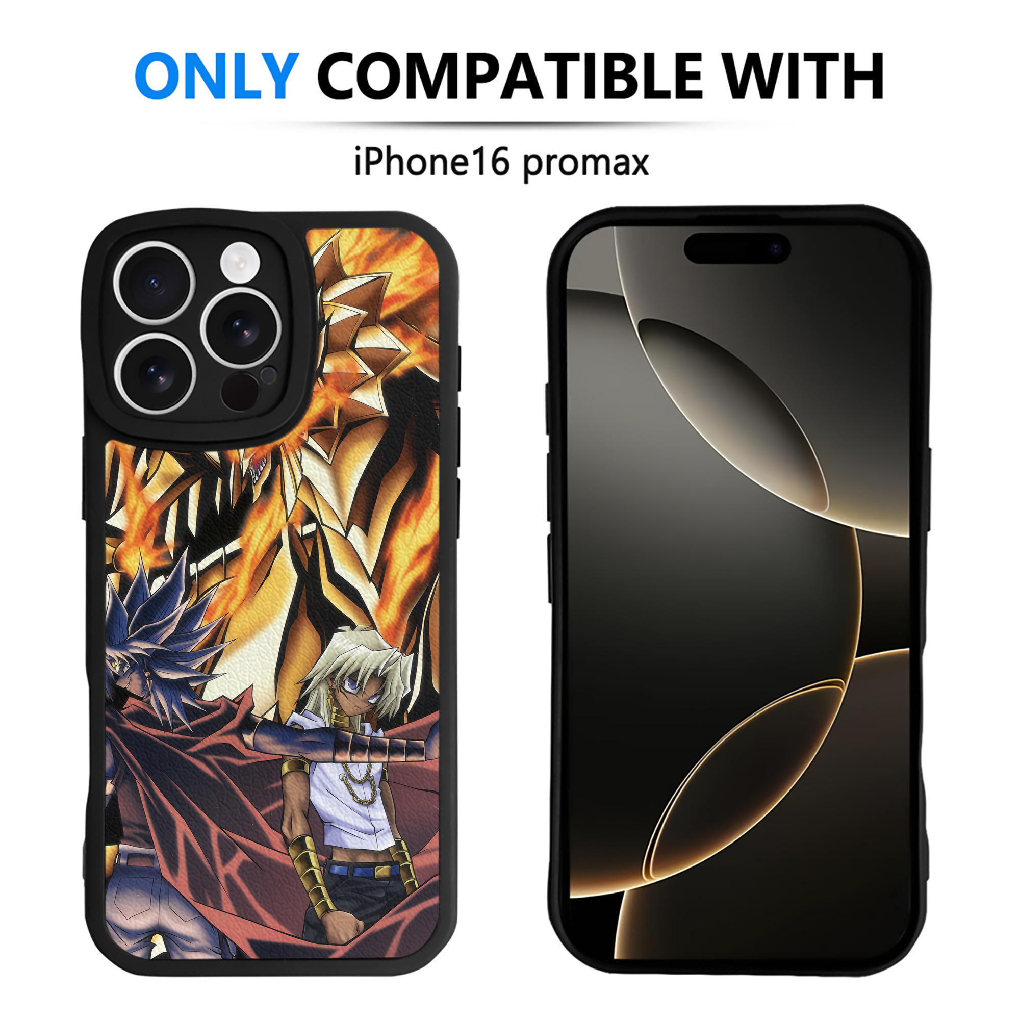 （画像用） 遊☆戯☆王 Yu-Gi-Oh! 【iPhone 16シリーズ対応】シリコンスマホケース（レザー調） 材質：シリコン